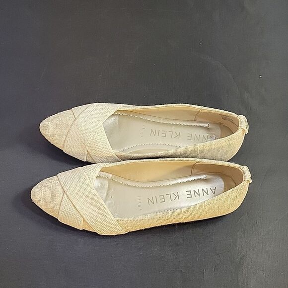 ANNE KLEIN POINTED TOE CRISSCROSS DOUBLE STRAP SLIP-ON WOMEN"S FLAT SHOE - Picture 7 of 16